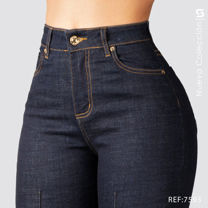 Jeans Mom Flare Tiro Alto S7593