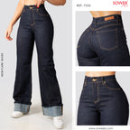 Jeans Mom Flare Tiro Alto S7593