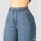 Jeans Mom Flare Rigido Tiro Alto S7594