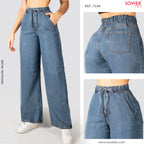 Jeans Mom Flare Rigido Tiro Alto S7594