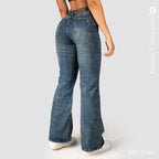 Jeans Mom Flare Tiro Alto S7596