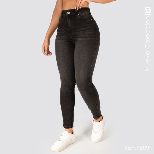 Jeans Skinny Tiro Alto 7599