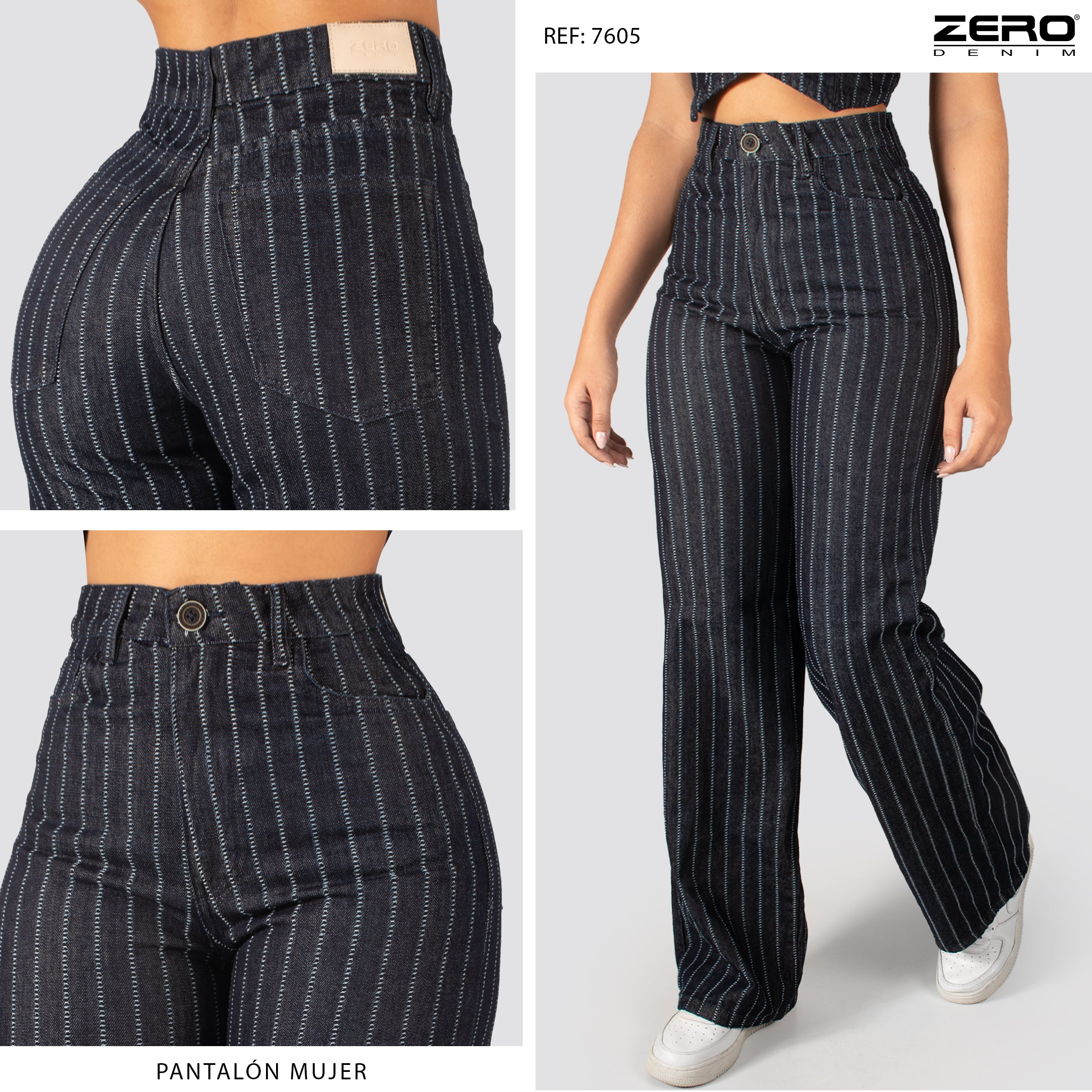 Pantalon Mom Flare Tiro Alto 7605
