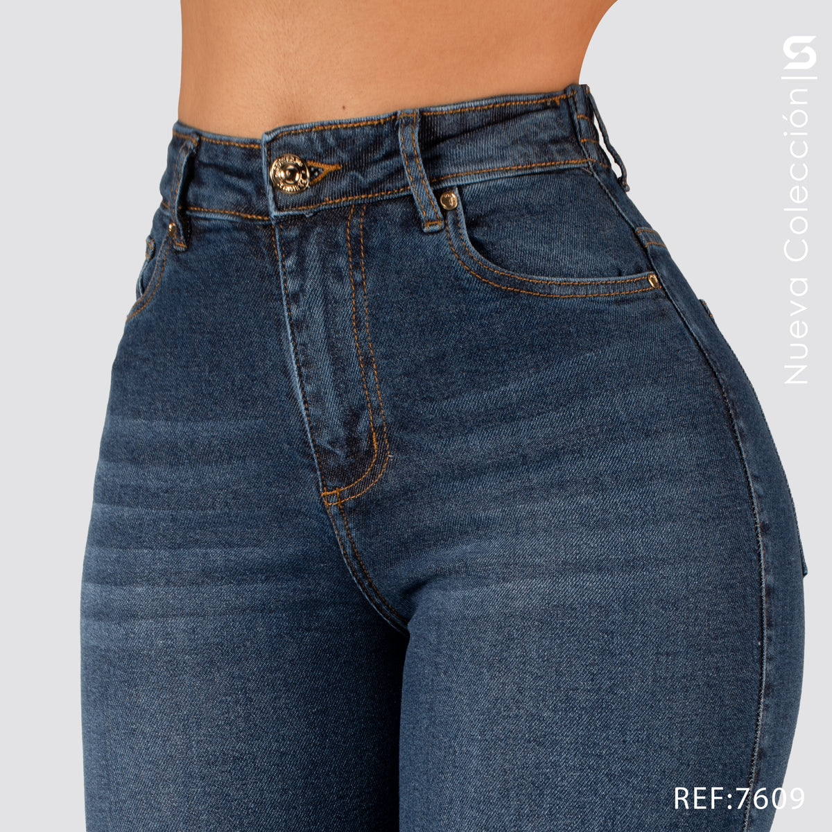 Jeans Mom Flare Tiro Alto 7609