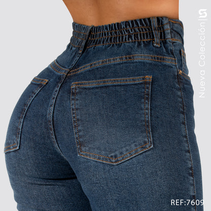 Jeans Mom Flare Tiro Alto 7609