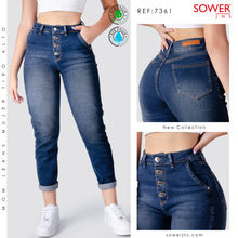 Cargar imagen en el visor de la galería, Mom Jeans Tiro Alto S7361