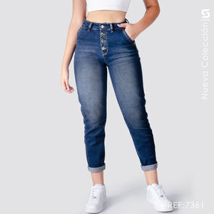 Mom Jeans Tiro Alto S7361