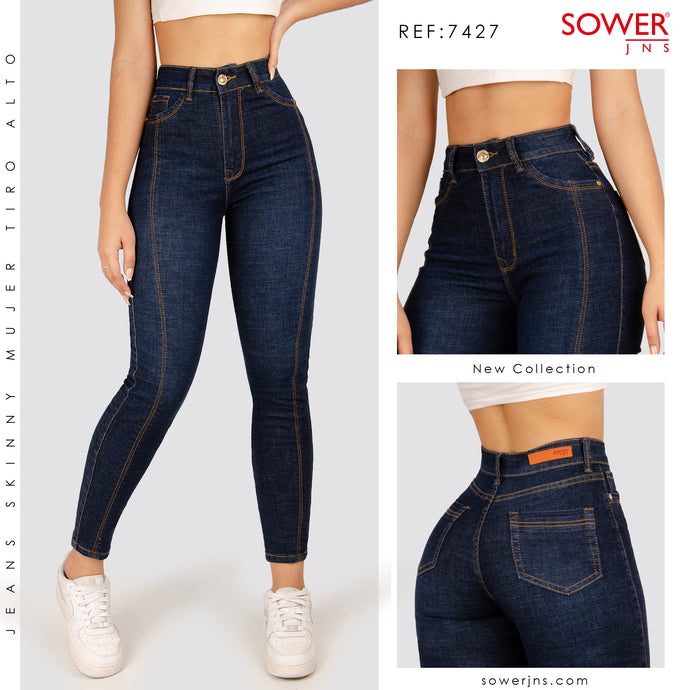 Jeans Skinny Tiro Alto S7427