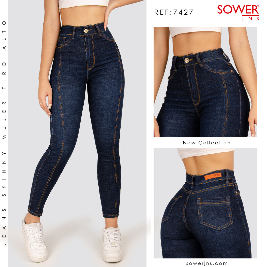 Jeans Skinny Tiro Alto S7427