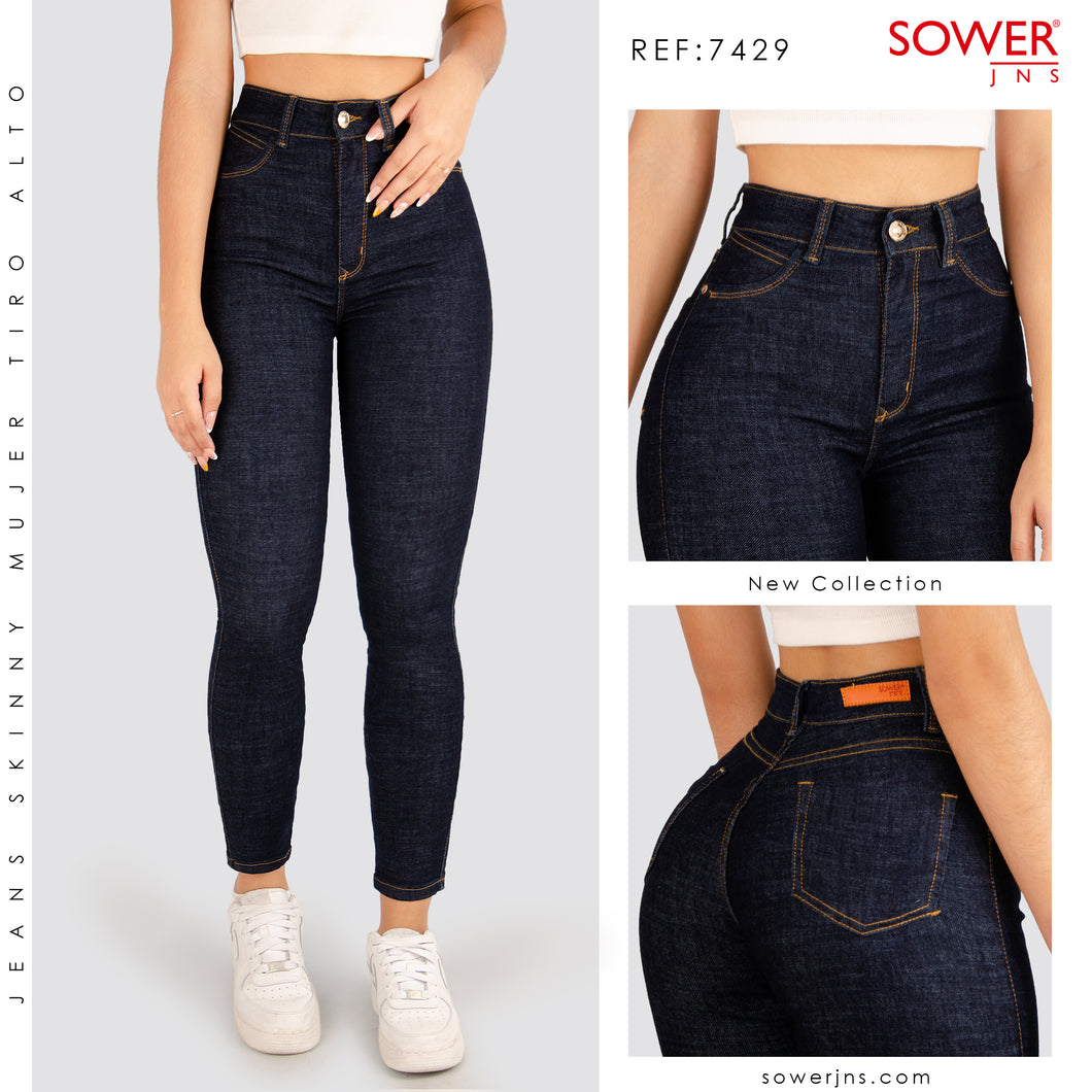 Jeans Skinny Tiro Alto S7429