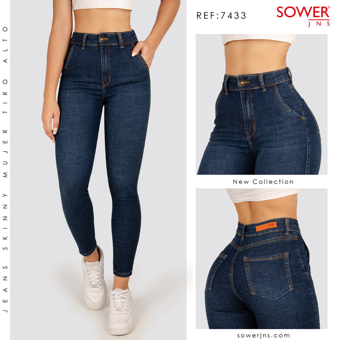 Jeans Skinny Tiro Alto S7433