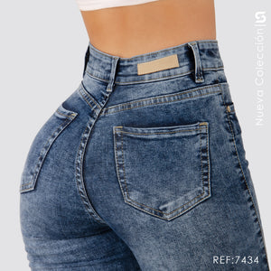 Jeans Skinny Tiro Alto Premium S7434