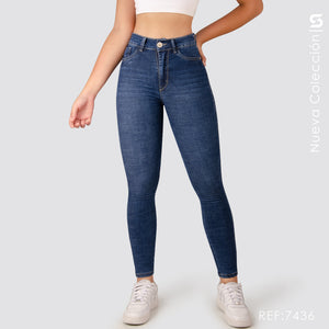 Jeans Skinny Tiro Alto Premium S7436