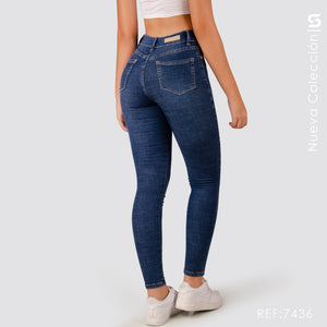 Jeans Skinny Tiro Alto Premium S7436